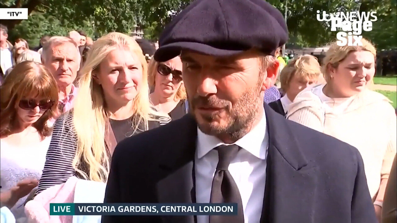 David Beckham joins line to see Queen lying in state