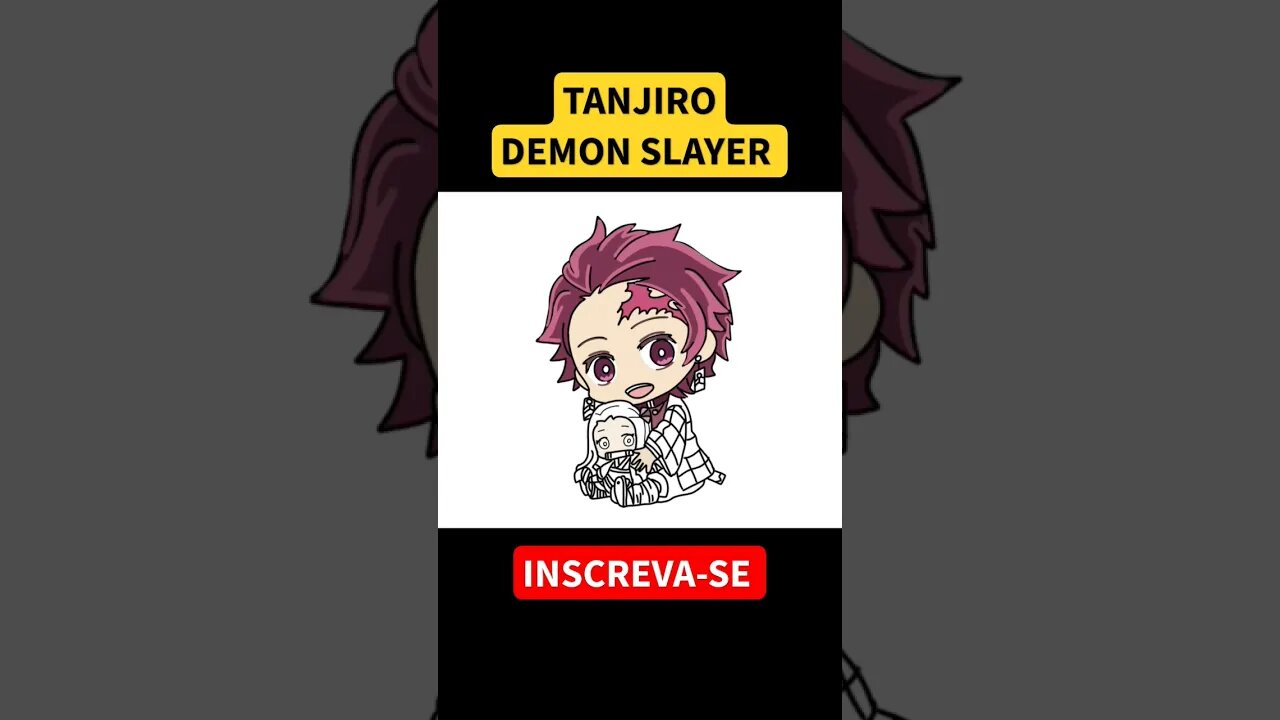 COMO DESENHAR TANJIRO DE DEMON SLAYER #shorts #tanjiro #demonslayer