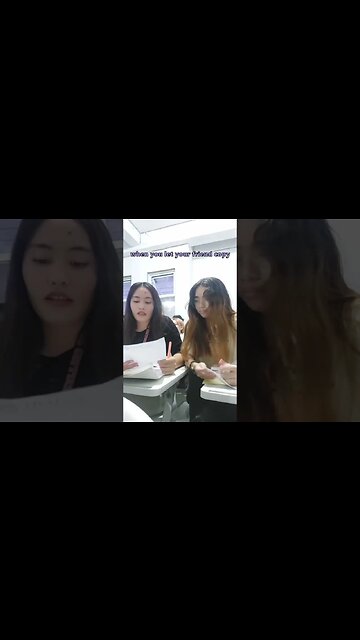 when you let your friend copy