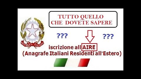 GUIDA SULL'AIRE(ANAGRAFE ITALIANI RESIDENTI ALL'ESTERO) Tutto quello che DOVETE SAPERE che TUTTI gli italiani residenti all'estero sono TUTTI registrati all'anagrafe e segnati,gente normale o delinquenti che siano e dove siano...