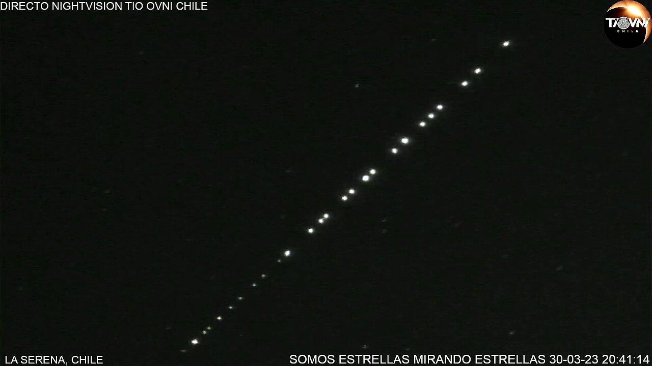 Tren Satelites Starlink Spacex Directo Nightvision Tio Ovni Chile 30-03-23 - Starlink Sighting