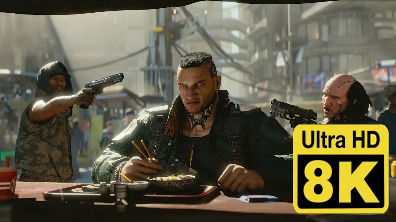 Cyberpunk 2077 E3 2018 trailer 8k 60 FPS (Remastered with Neural Network AI)