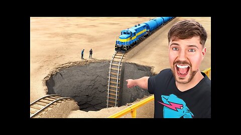 Mr Beast Train Vs Giant Pit
