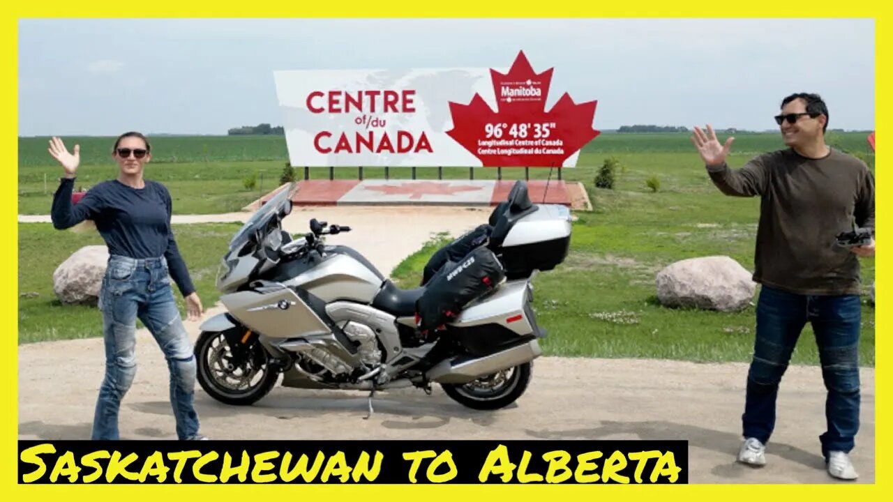 Motorcycle Adventure West: Saskatchewan to Alberta on the Road to the Rockies | BMW K1600GTL Vlog