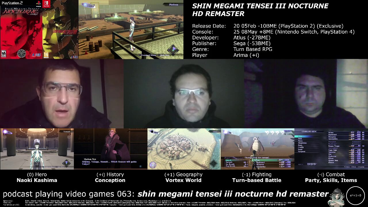 +11 002/004 002/013 003/007 podcast playing video games 063: shin megami tensei iii nocturne