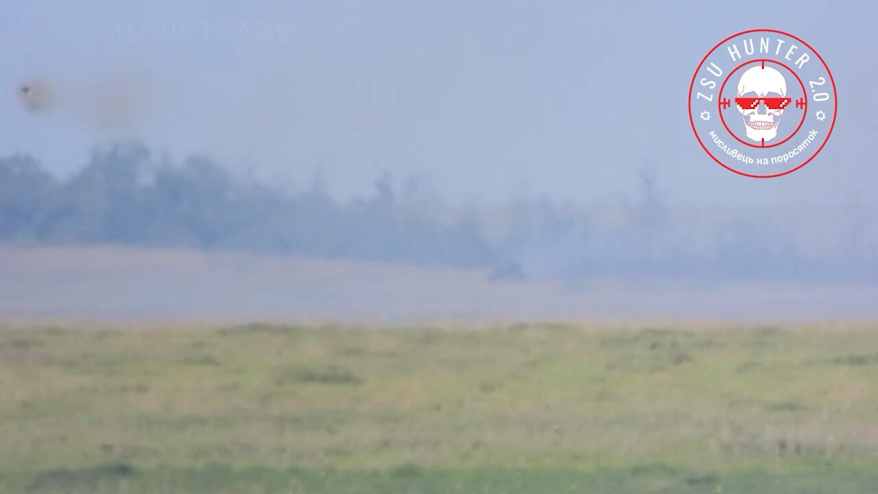 Russian ATGM strike on a Ukrainian leopard tank leading to ammo cook off and internal explosion