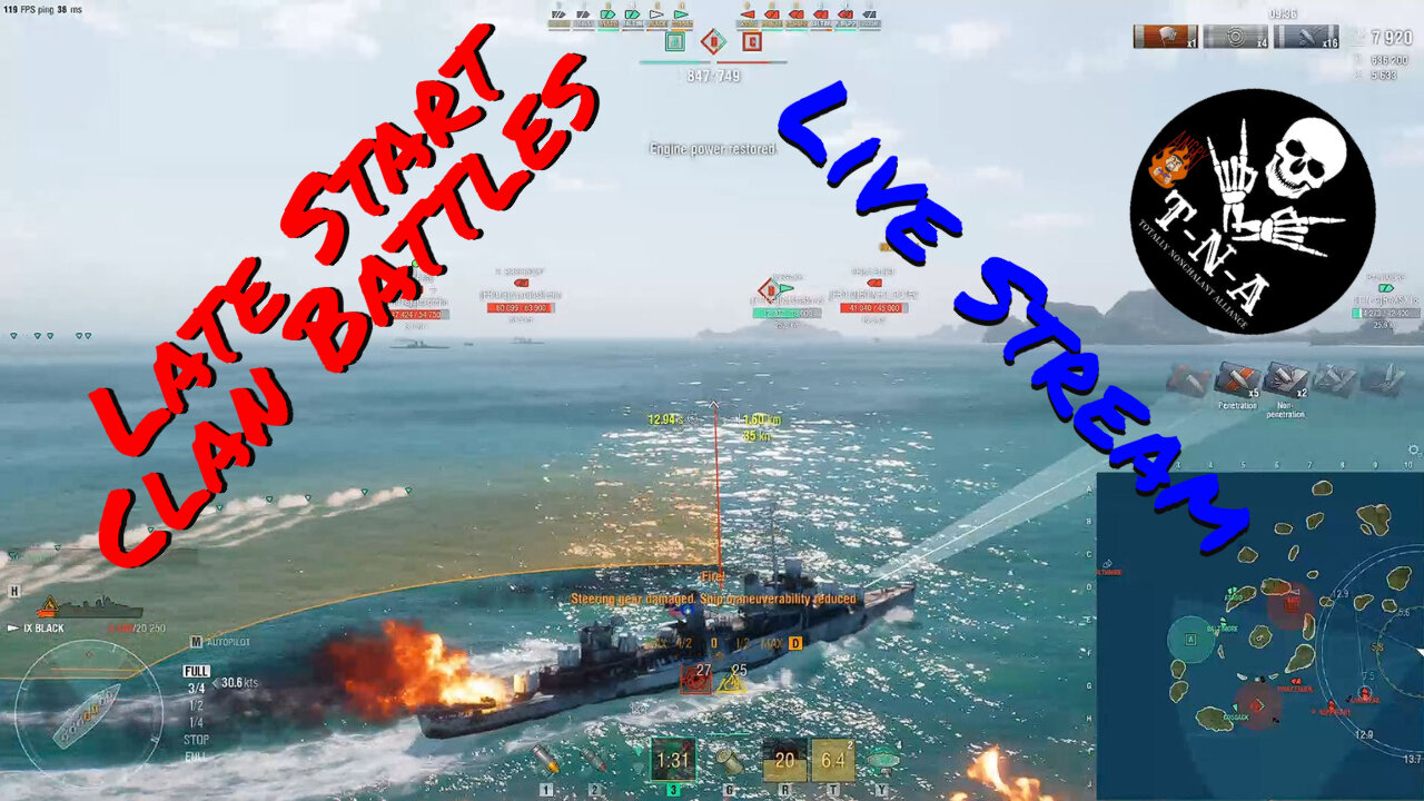 Late Start T-N-A Clan Clan Battles in World of Warships 06/22/2023