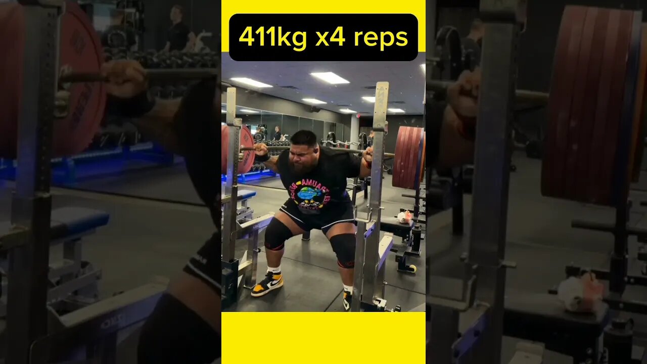 Agachamento de 411kg x4 reps | Jesus Olivares 🇺🇲