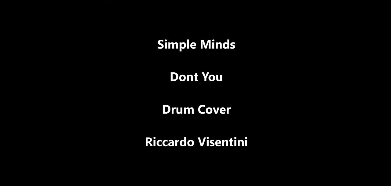 Simple Minds - Don't You - Drum Cover