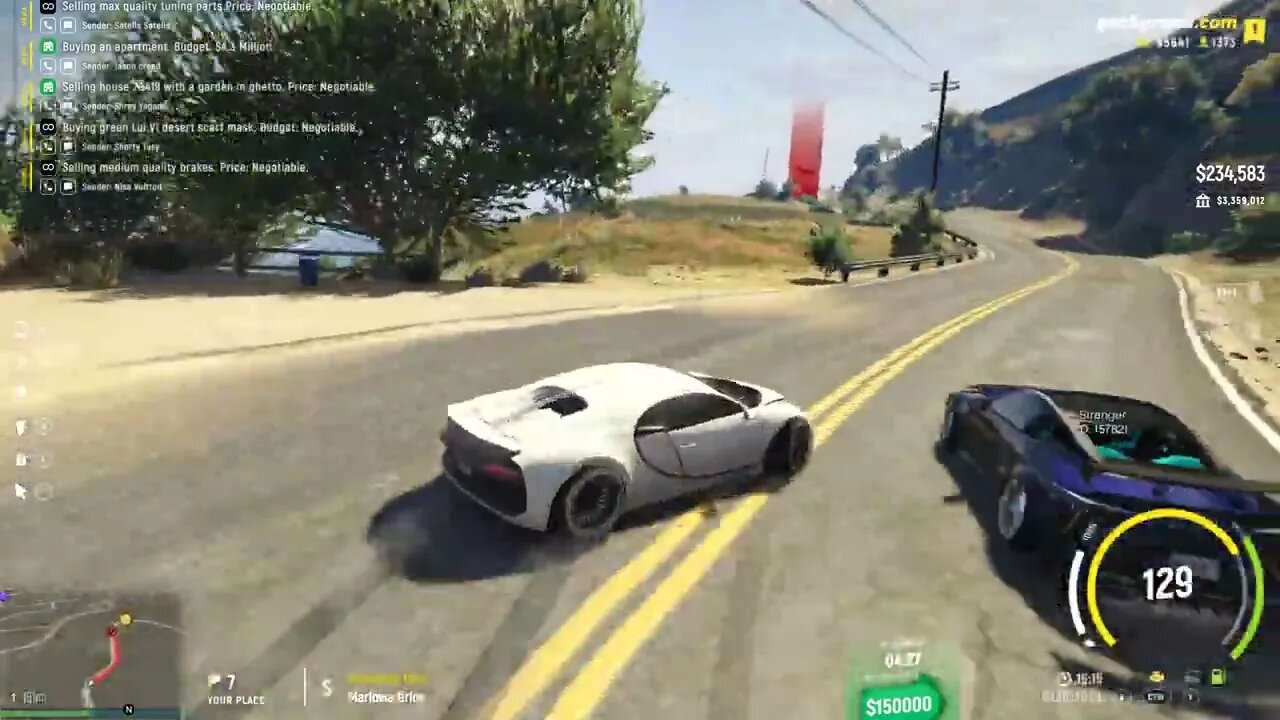 GTA V - Grand RP EN1 - Bugatti Chiron - Corrida de Rua de 07/10/2023 - 16:15 - Sargento Rodrigues