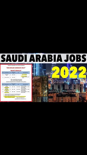 Saudi Arabia Fresher Job Vacancy 2022
