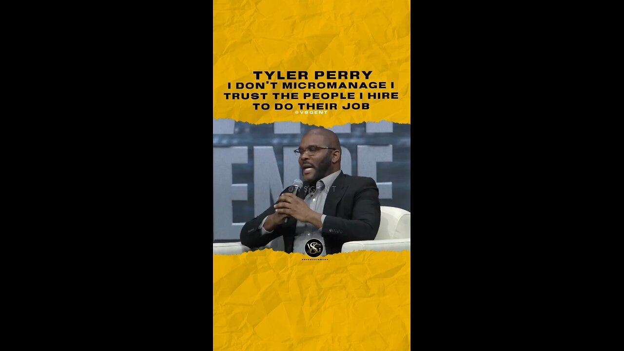 @tylerperry I don’t micromanage I trust the people I hire to do their job