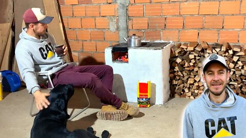 Como Fazer um fogão a Lenha Simples é Rápido. Ficou Muito Bom Wood Burning Stove - DIY