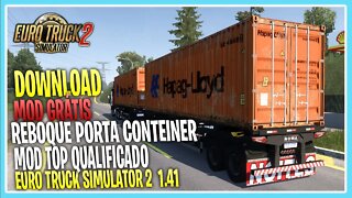 Mod Grátis SIDER PORTA CONTEINER Reboque Qualificado EURO TRUCK SIMULATOR 2 1.41