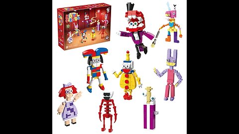 2024 NEW MOC The Amazing Digital Circus 8-in-1 Anime Figures Building Block Set