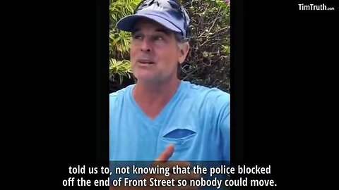 Man Escapes Maui Police KILL ZONE： Drove in yards, on sidewalks and around police blockades to live