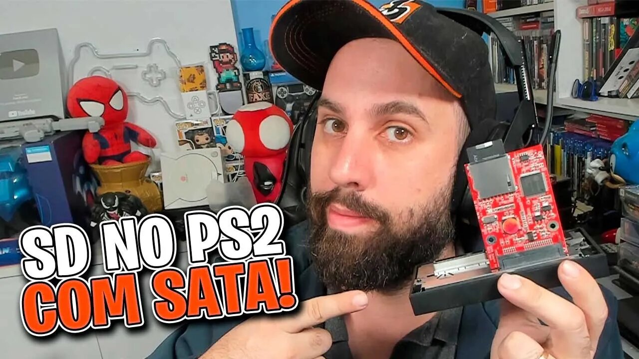 SD No PS2! Adaptador SATA para substituir o HD interno! Oferecimento de KidsGuard Pro!