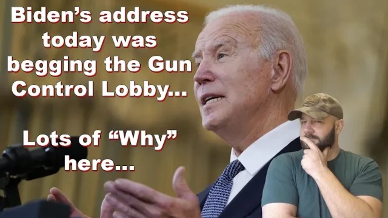 Biden was BEGGING the Gun Control Lobby today in his video address... Did you catch it?...