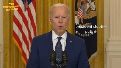 Damn teleprompter made Biden to mispronounce Vladimir Putin’s last name.