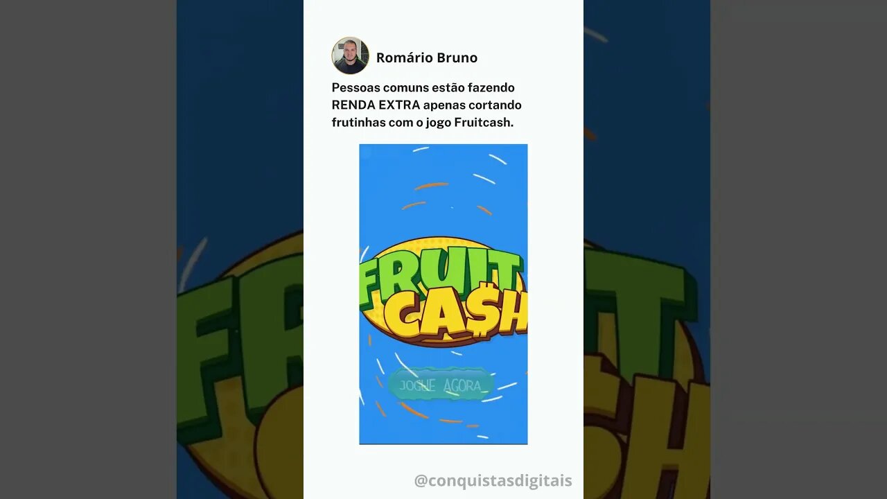 Corte as Frutas e Ganhe Dinheiro com Fruitcash: Jogo da Fruta que Ganha Dinheiro #ganhardinheiro