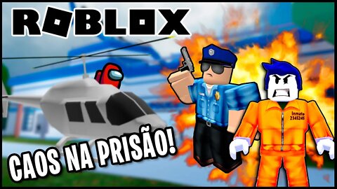 Caos total em uma fuga da prisão - Roblox Mad City (Jogando com os inscritos)