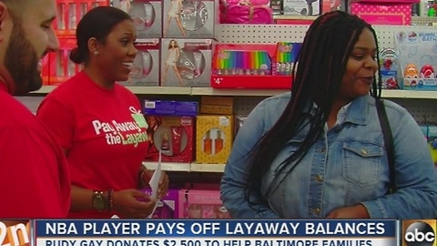 NBA player from Baltimore pays off Kmart shoppers' layaway tabs