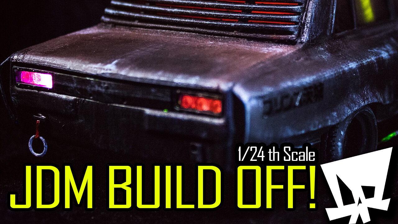 3D Printed Cyberpunk JDM Wide body Skyline - Kit Bashing scale models!