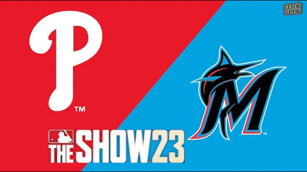 MLB The Show 23 Phillies vs Marlins Gameplay PS5