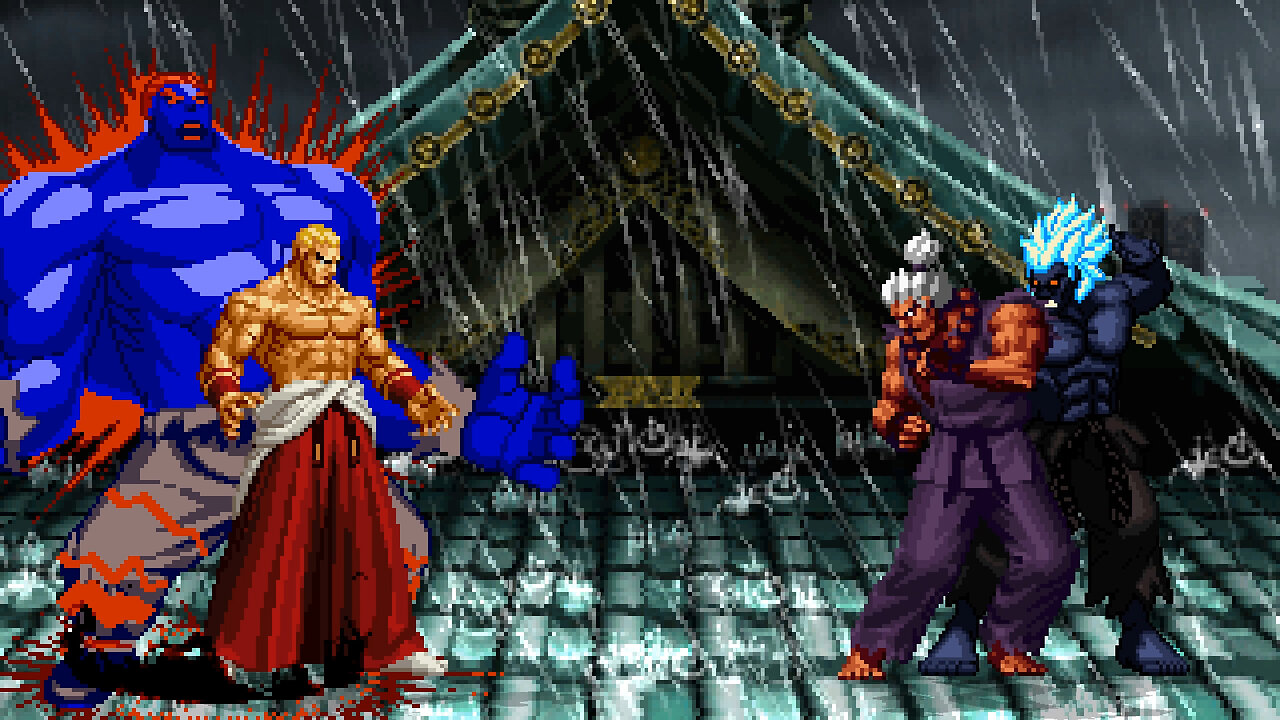 MUGEN - Geese & SUPER NIGHTMARE GEESE vs. Shin Gouki & Oni Akuma - Download