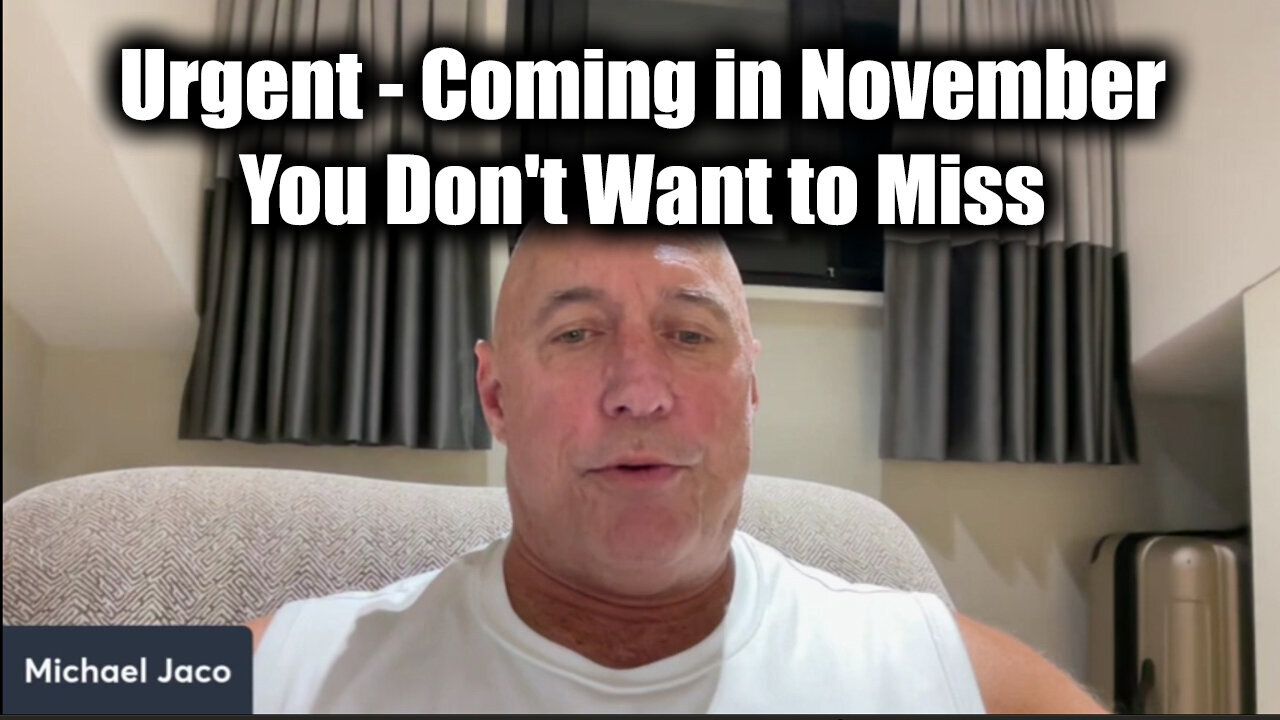 Michael Jaco Urgent "Coming in November"...You Don't Want to Miss