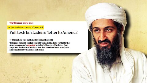 YOUNG SOCIAL MEDIA USERS FALL FOR BIN LADEN'S PROPAGANDA IN HIS "LETTER TO AMERICA"