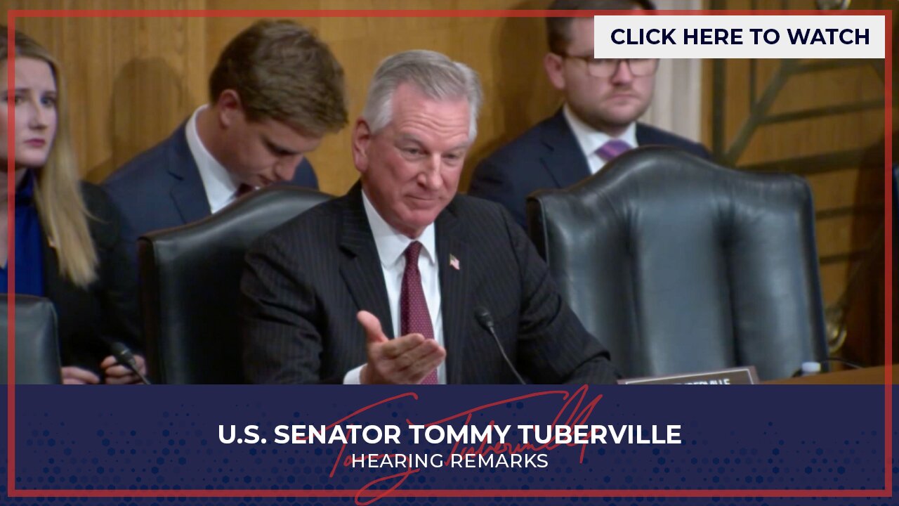 Senator Tuberville Questions FDA Officials on Red-3, Red-40, and Food Safety Standards