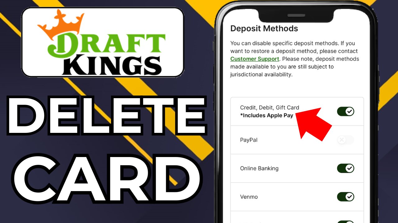 HOW TO DELETE CARD OFF DRAFTKINGS