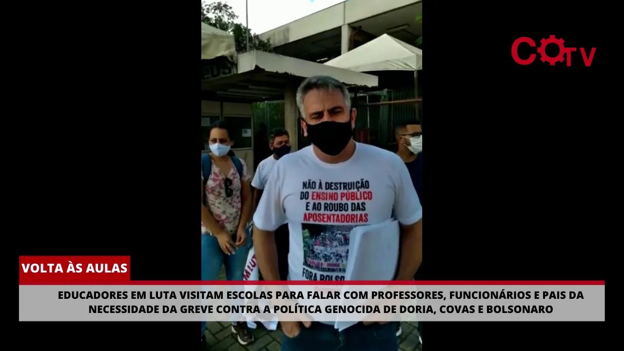 Greve dos professores: Educadores em Luta visitam escolas que ainda estão funcionando