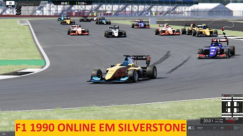 F1 1990 online em Silverstone. Corrida ótima e caótica. #f1