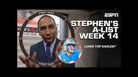 STEPHEN'S A-LIST 📈 Buffalo Bills FALL OUT OF THE TOP FIVE? 👀 | First Take