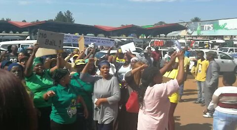 ANCWL members protests outside court ahead of Vlakfontein murder suspects appearance (ZvY)