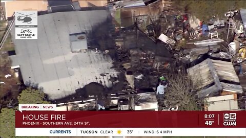 Home seriously damaged in fire near 24th Street and Southern Avenue