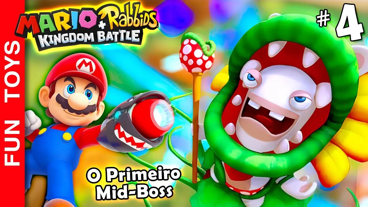 Mario + Rabbids Kingdom Battle #4 - Chegamos no PRIMEIRO Mid-BOSS e ainda encontramos o LUIGI!!!