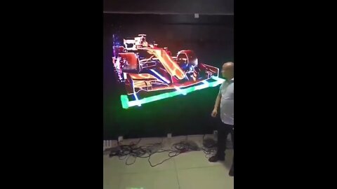 Awesome innovation Combining LED holographic fans can create amazing effects