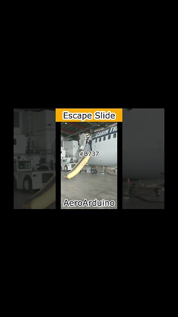 Crazy Escape Slide #B737 Hangar Shooting #Aviation #Fly #AeroArduino