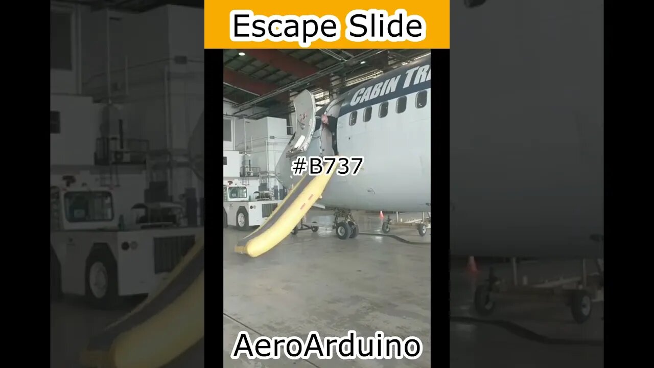 Crazy Escape Slide #B737 Hangar Shooting #Aviation #Fly #AeroArduino