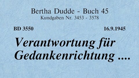 BD 3550 - VERANTWORTUNG FÜR GEDANKENRICHTUNG ....