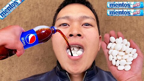 Mentos VS Coca Cola, Sprite, Monster, Fanta, different mouth and Mentos in underground