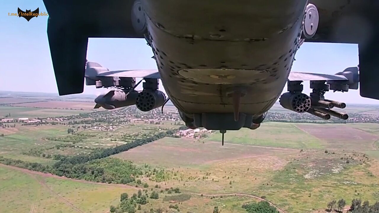 Footage of a Ka-52 "Alligator" helicopters in action against Kiev's offensive efforts