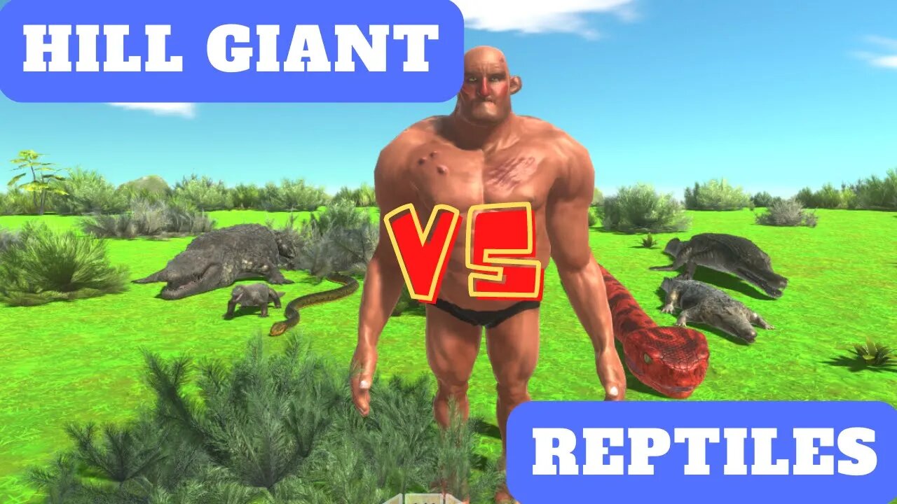 Hill Giant vs Reptiles Units - Animal Revolt Battle Simulator