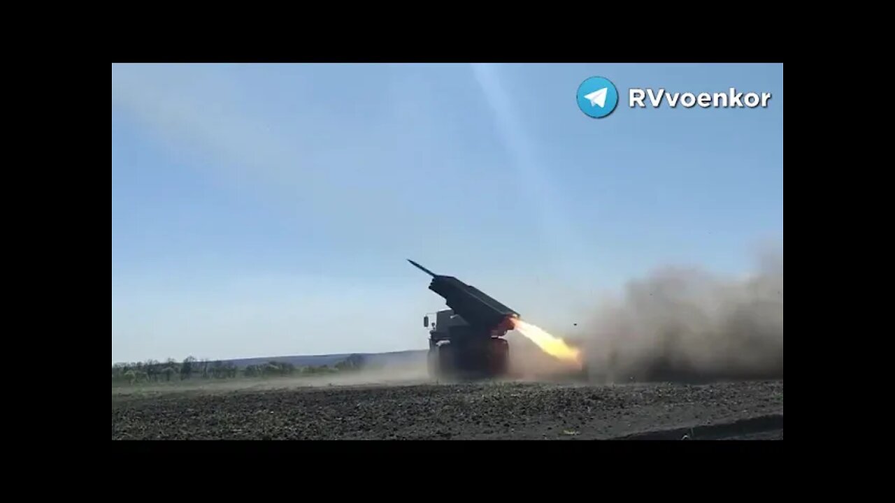 Russian MLRS Tornado-G Hammering Areas Of Ukranainan Concentrations Of Manpower & Military Equipment