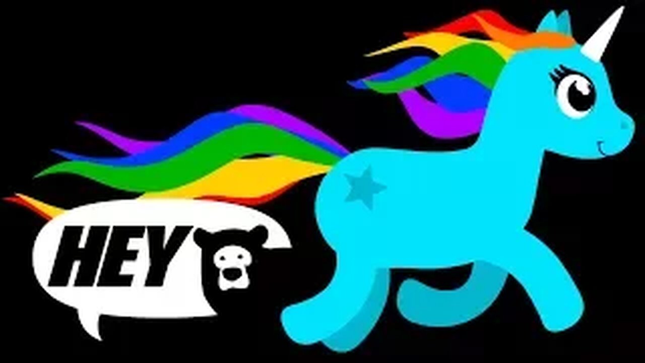 Hey Bear Sensory - Unicorns and Rainbows - Colourful Video with Fun Music!