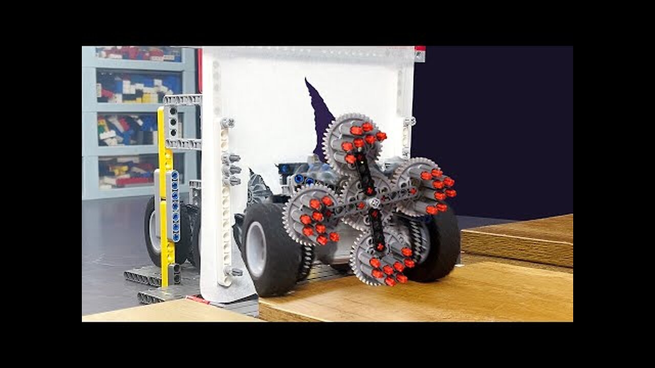 Testing LEGO CAR Breaking Paper Walls | Smart Lego