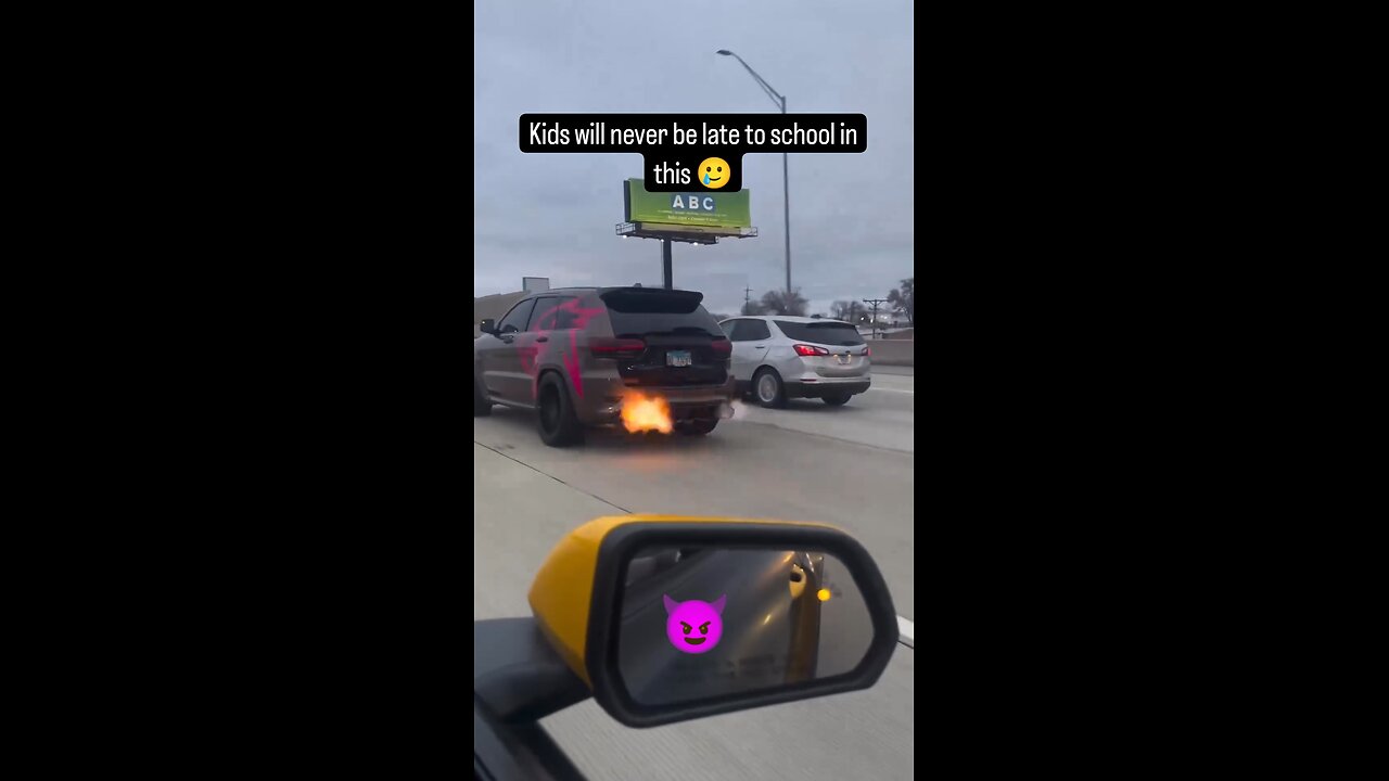 Trackhawk fly by on highway